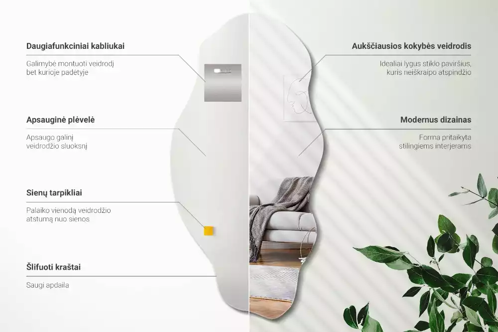 Specchio originale decorativo da parete