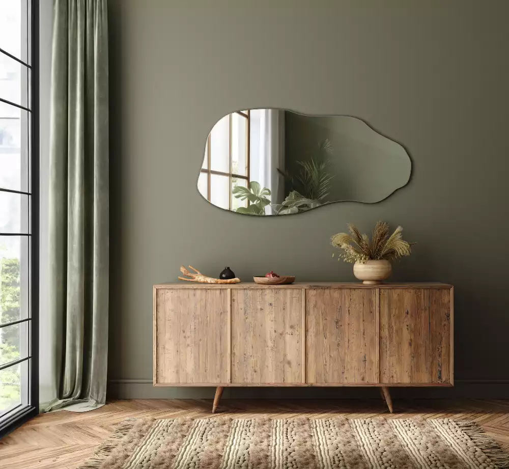 Specchio forma organica macchia da appendere