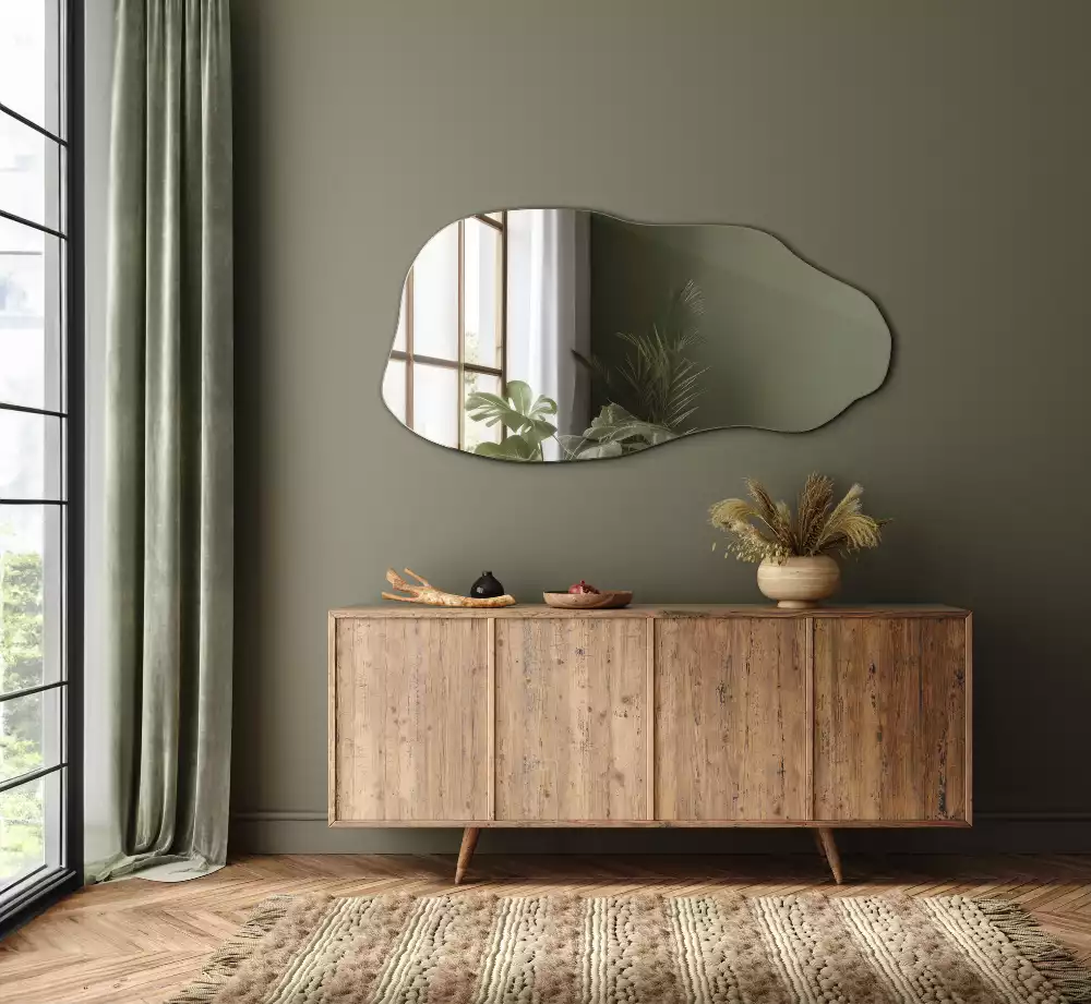 Specchio forma organica macchia da appendere