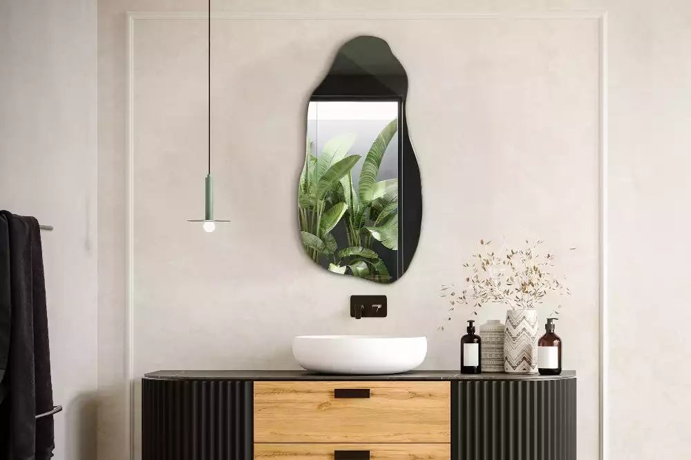 Specchio forma organica macchia da appendere