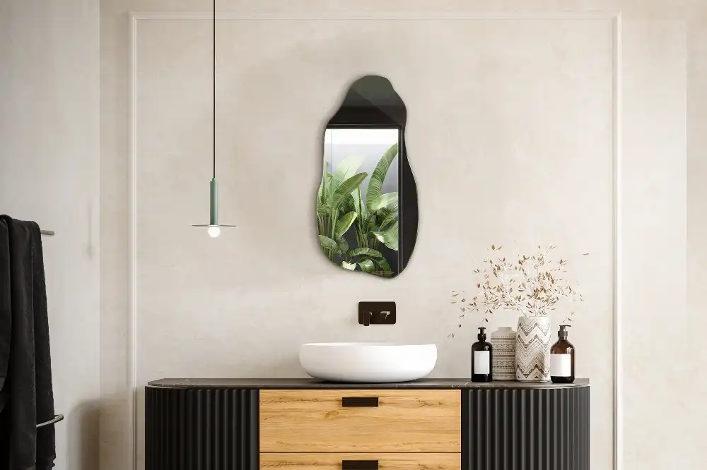 Specchio forma organica macchia da appendere