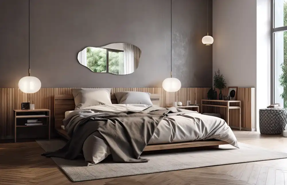 Specchio forma organica macchia da appendere