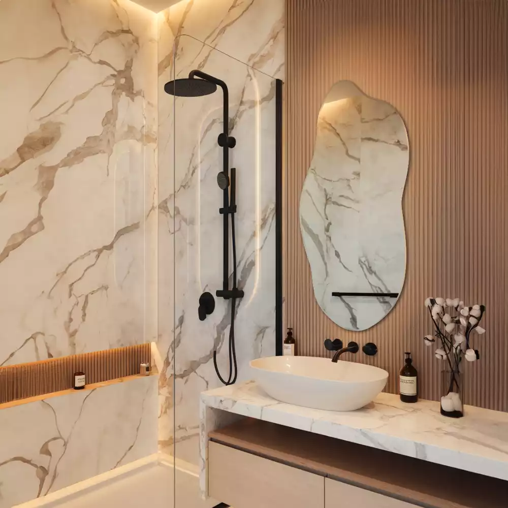 Specchio forma organica accessorio d'effetto