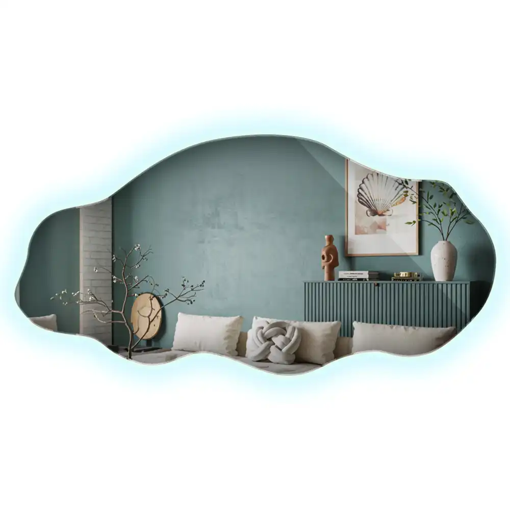 Specchio asimmetrico illuminato a LED