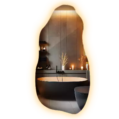 Specchio organico illuminato elegante