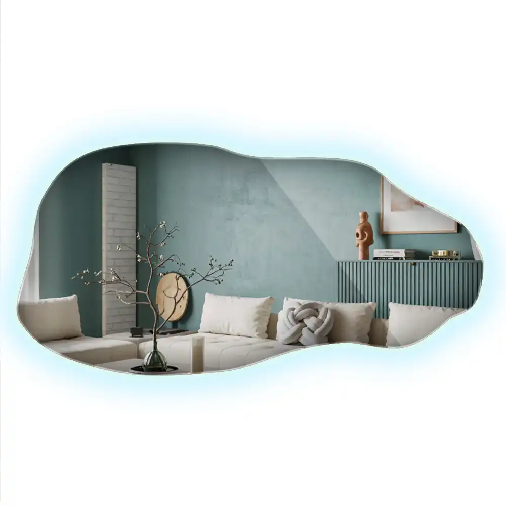 Specchio organico illuminato elegante