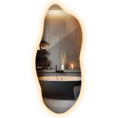 Specchio asimmetrico led elegante