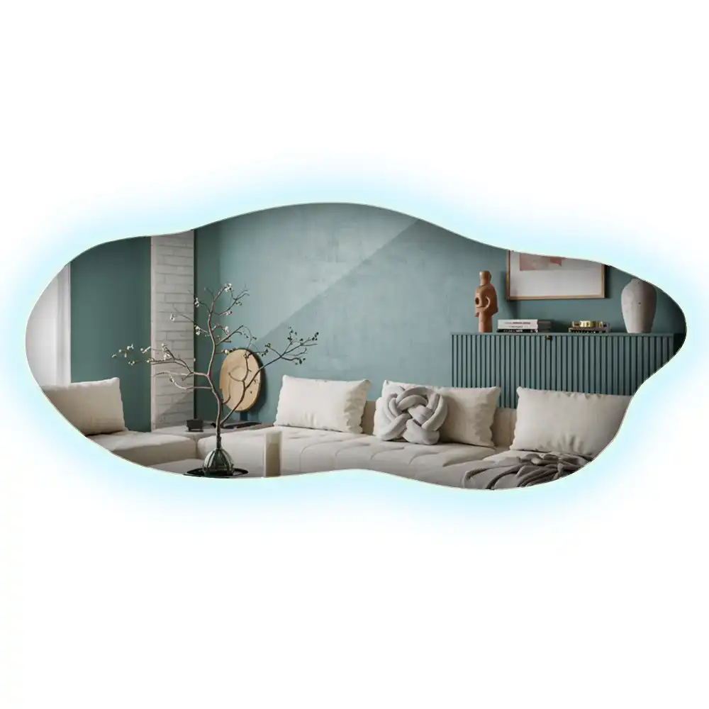 Specchio asimmetrico led elegante
