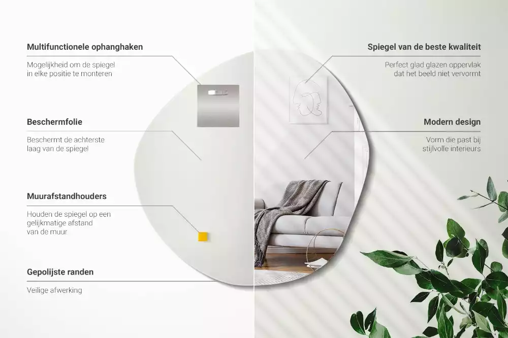 Specchio forma irregolare decorativo