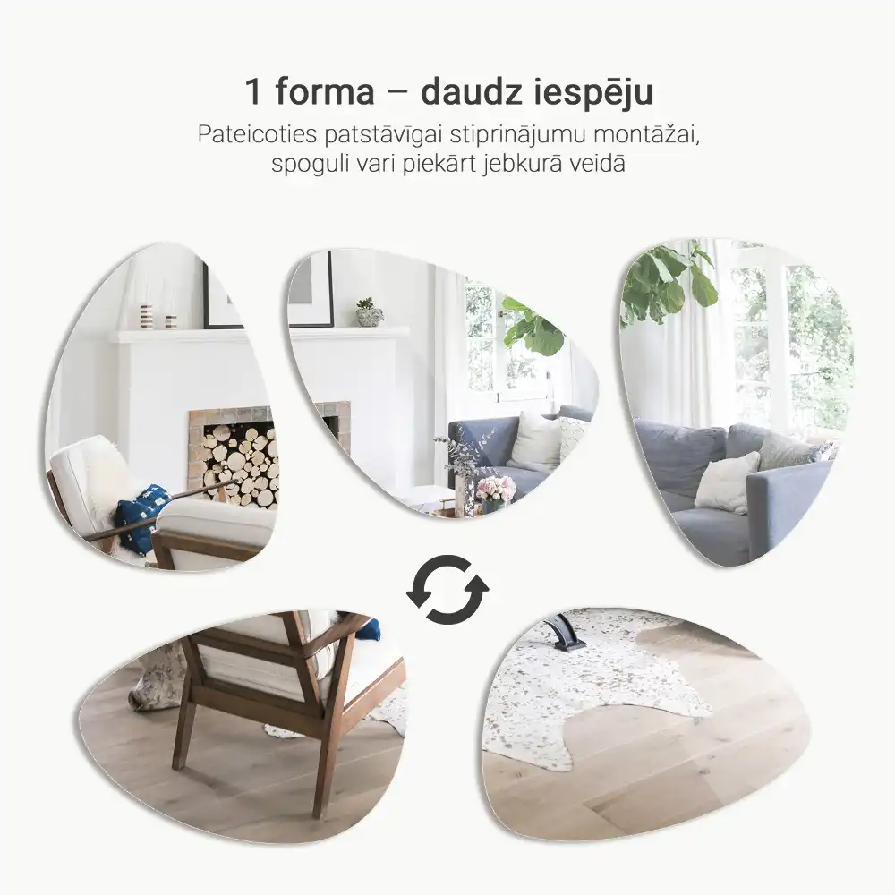 Specchio a forma di uovo