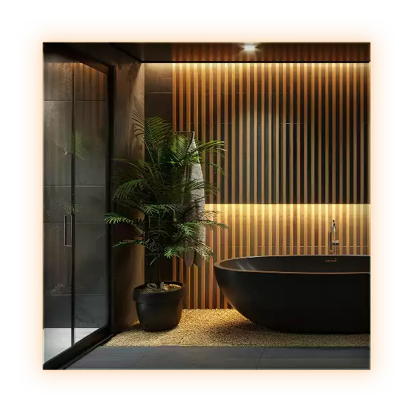 Specchio quadrato LED moderno