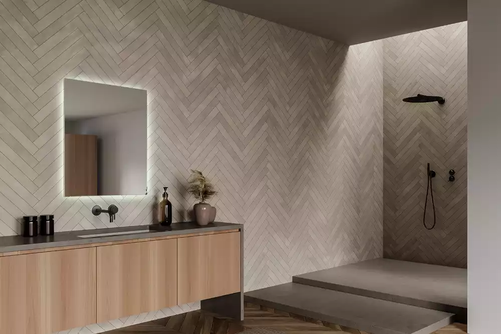 Specchio quadrato LED moderno