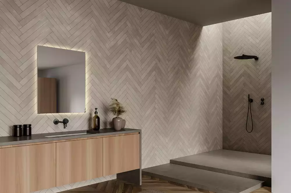 Specchio quadrato LED moderno