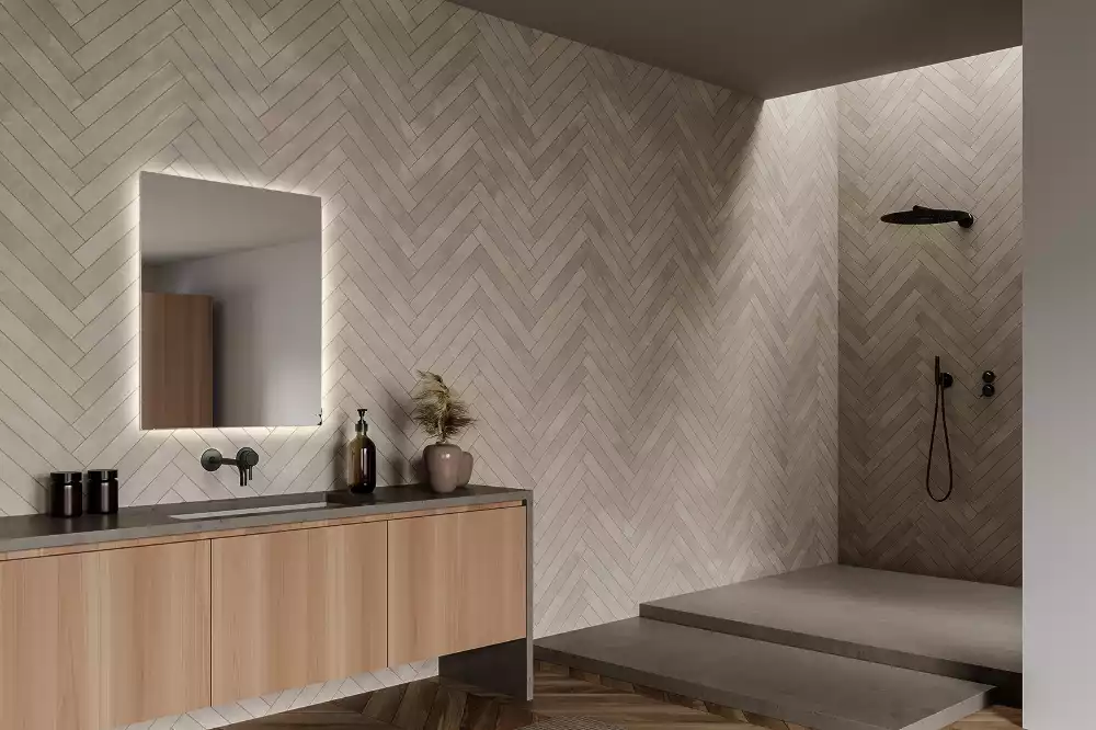 Specchio quadrato LED moderno