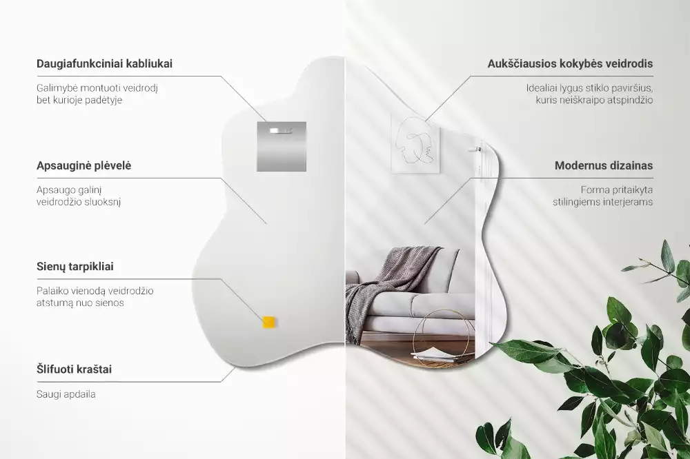 Specchio irregolare macchia