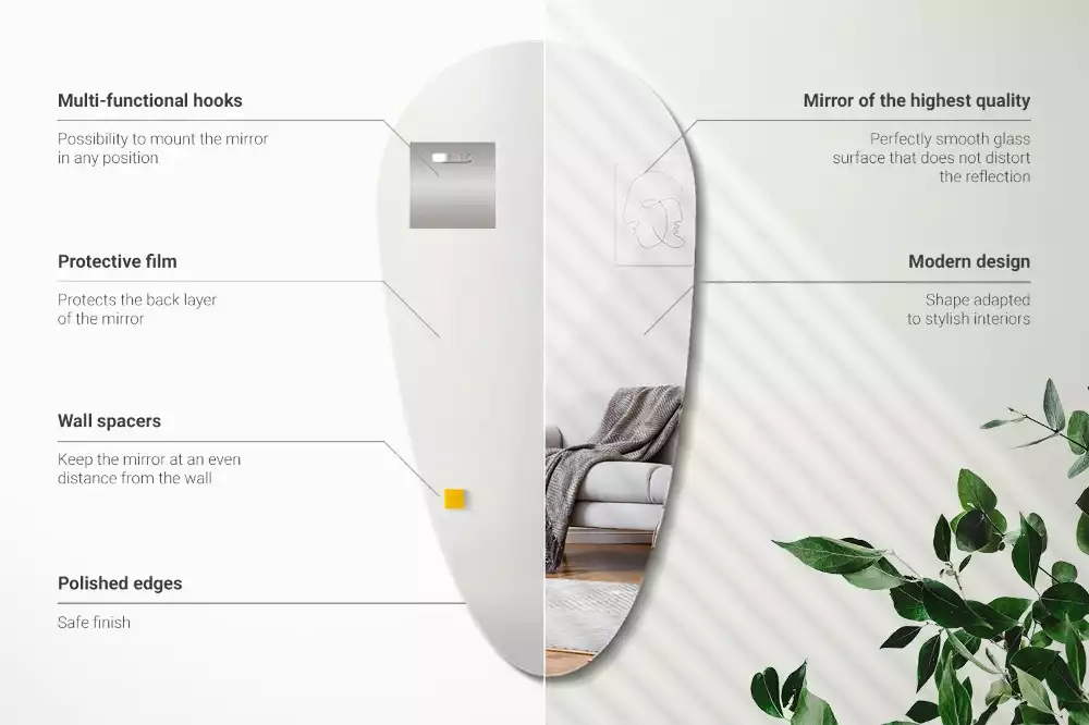 Specchio a goccia da parete