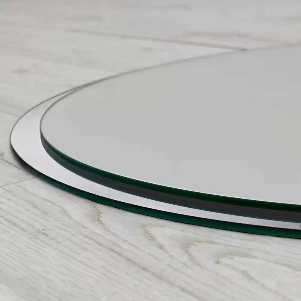 Specchio rotondo da appendere con cornice bianca