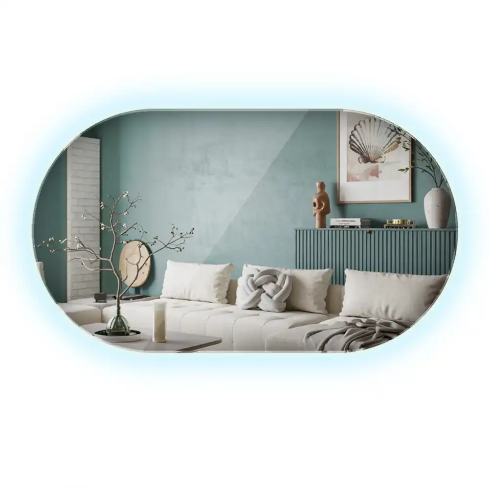 Specchio led ovale decorativo da parete