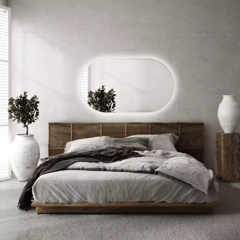 Specchio led ovale decorativo da parete