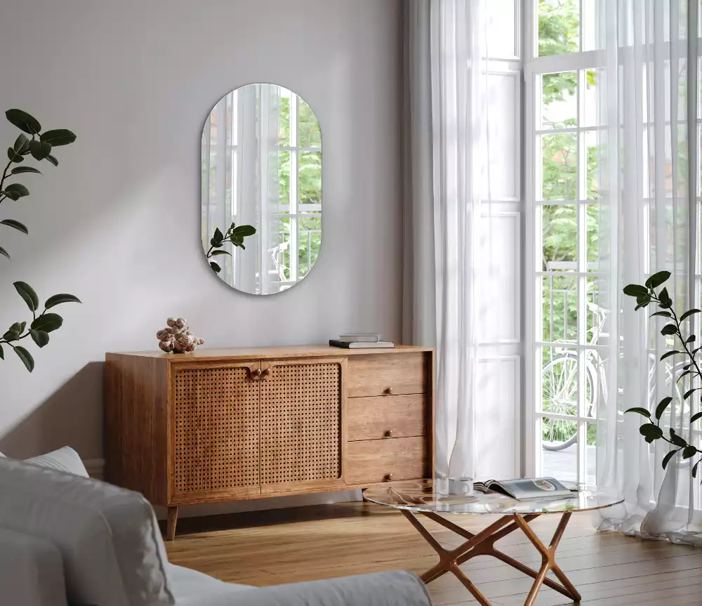 Specchio ovale classico appeso