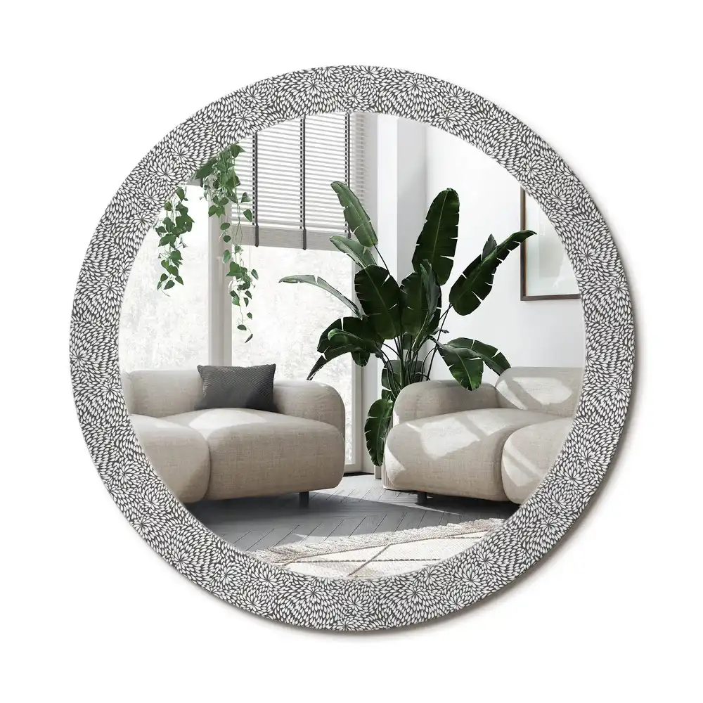 Specchio circolare decoro Motivo floreale