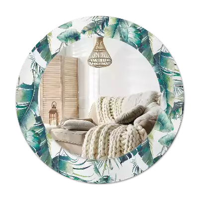 Specchio circolare decoro Foglie