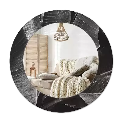 Specchio circolare decoro palme tropicali