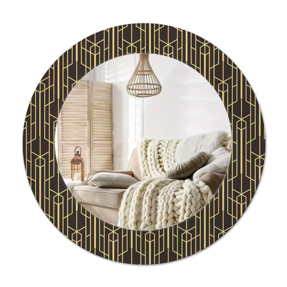 Specchio circolare decoro Geometria vintage