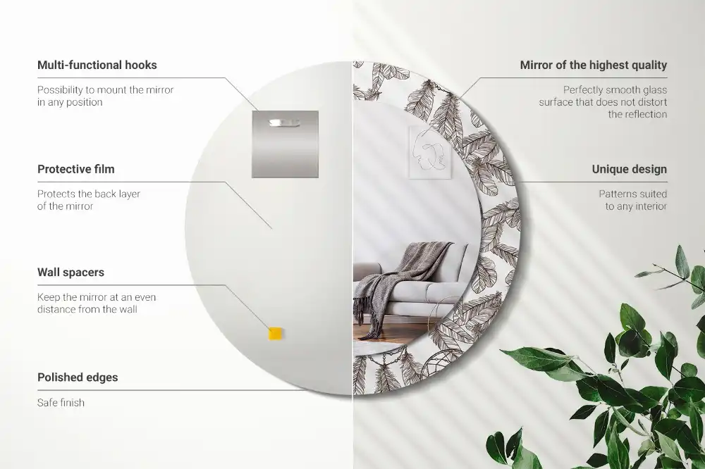 Specchio circolare decoro Cacciatore di sogni