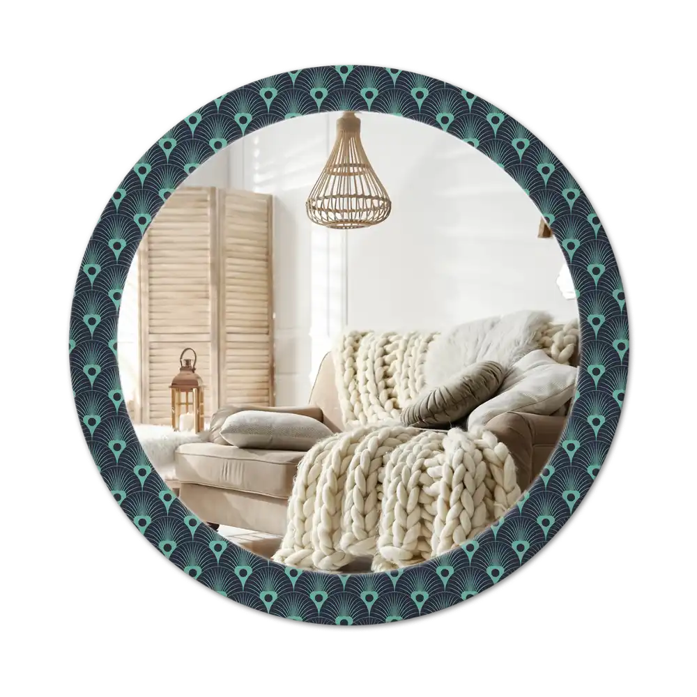 Specchio circolare decoro Motivo floreale