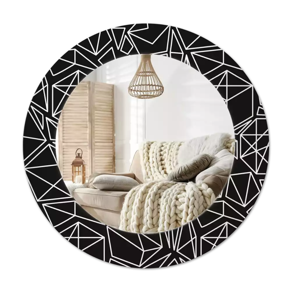 Specchio circolare decoro Motivo geometrico