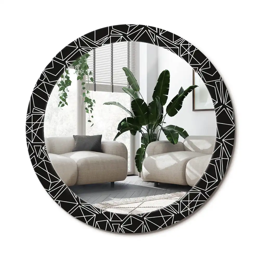 Specchio circolare decoro Motivo geometrico