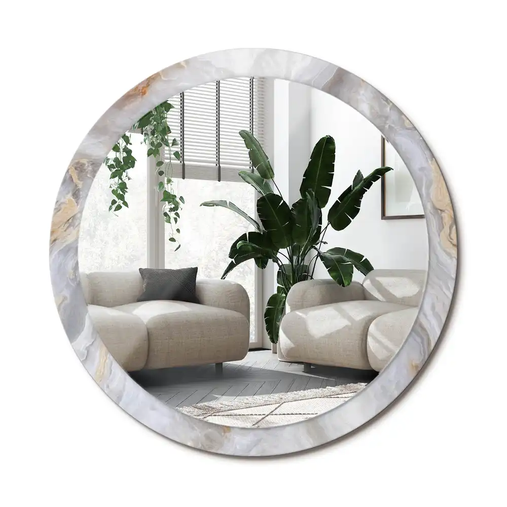 Specchio circolare decoro Marmo astratto