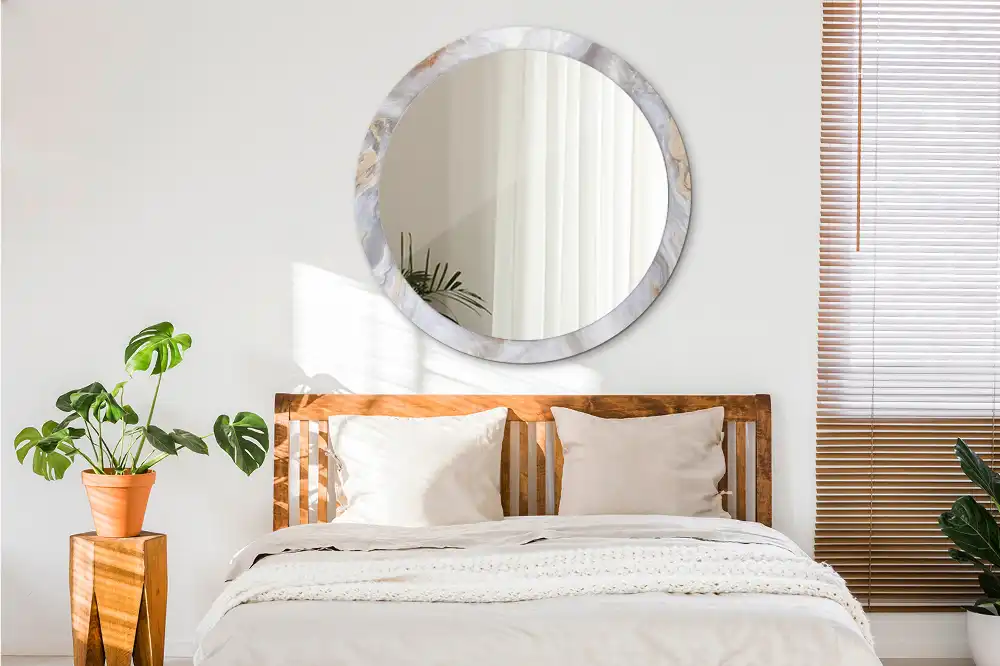 Specchio circolare decoro Marmo astratto
