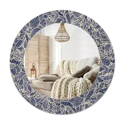 Specchio circolare decoro Fiori