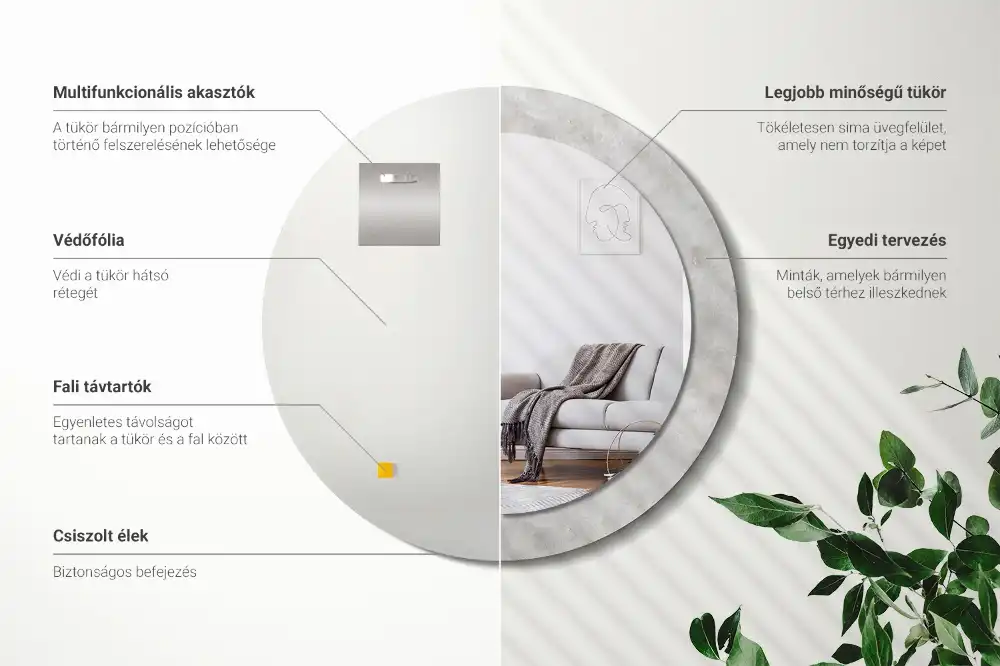 Specchio circolare stampato Struttura del calcestruzzo