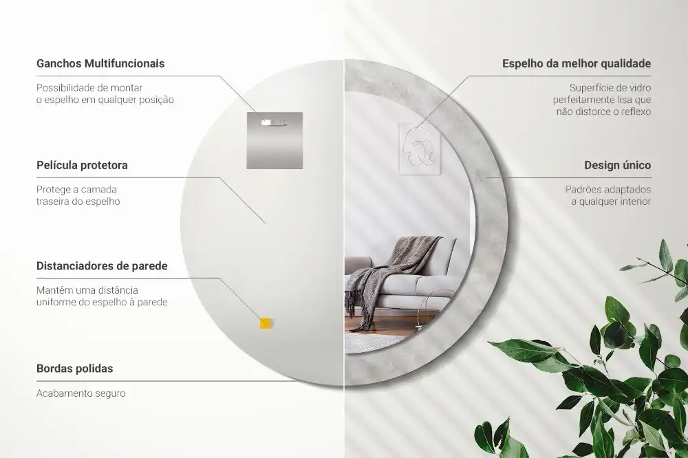 Specchio circolare stampato Struttura del calcestruzzo