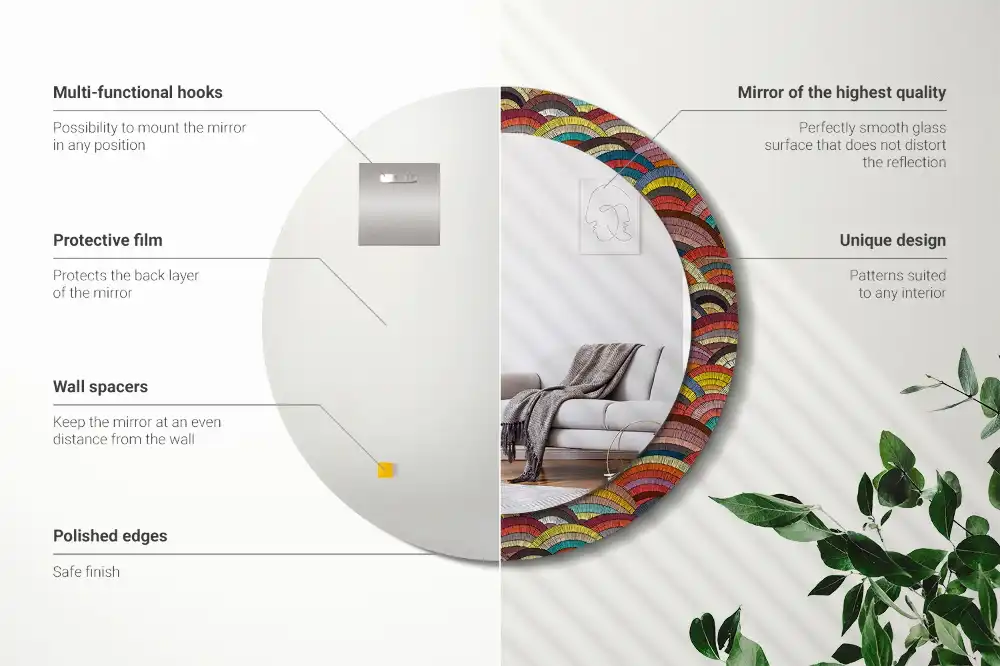 Specchio circolare decoro Ornamento