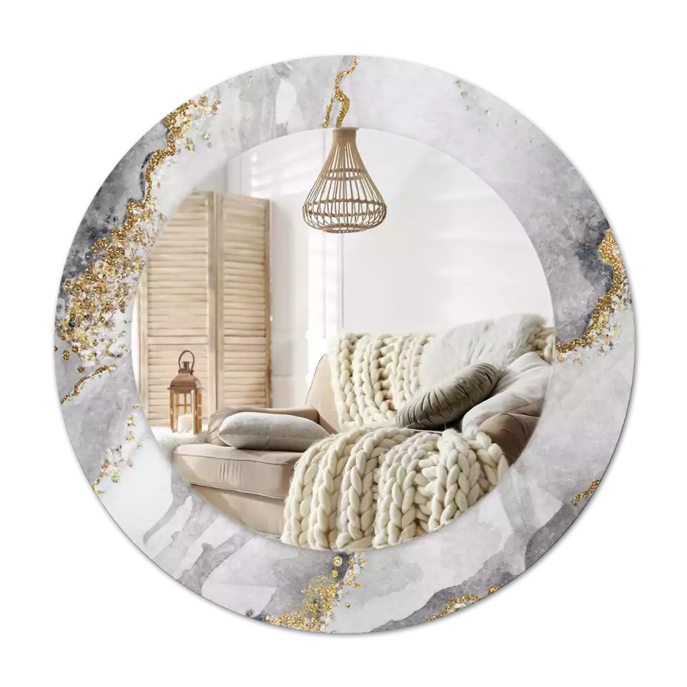 Specchio circolare decoro Modello in marmo