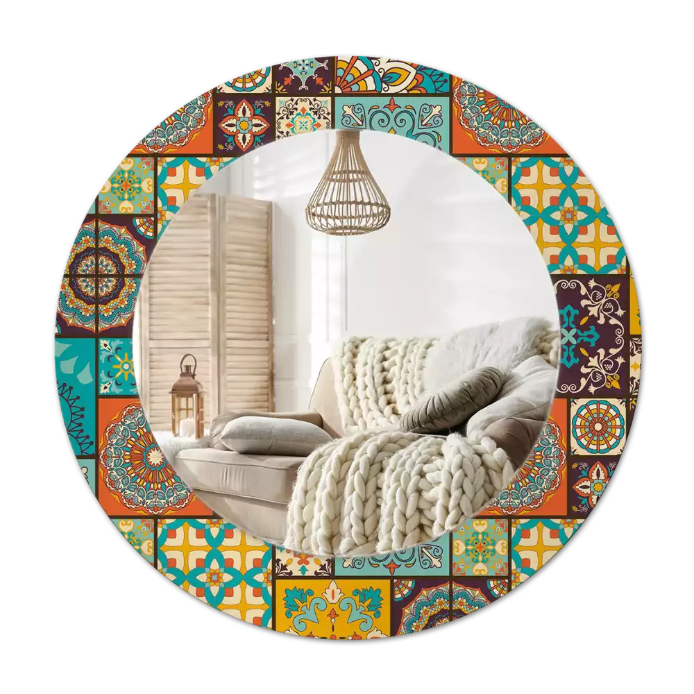 Specchio circolare decoro modello arabo