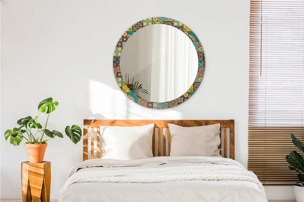 Specchio circolare decoro modello arabo