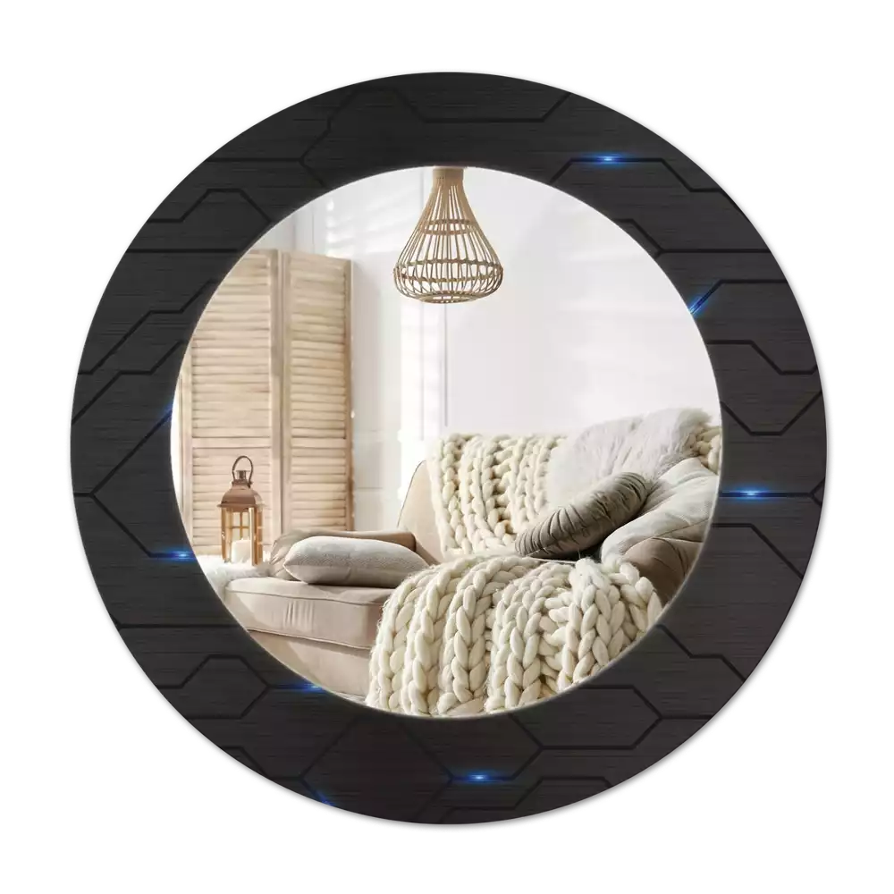 Specchio circolare decoro Astrazione futuristica
