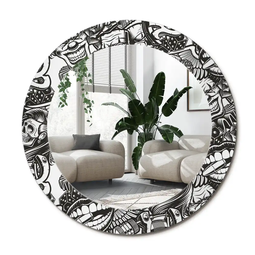 Specchio circolare decoro Clown dei graffiti