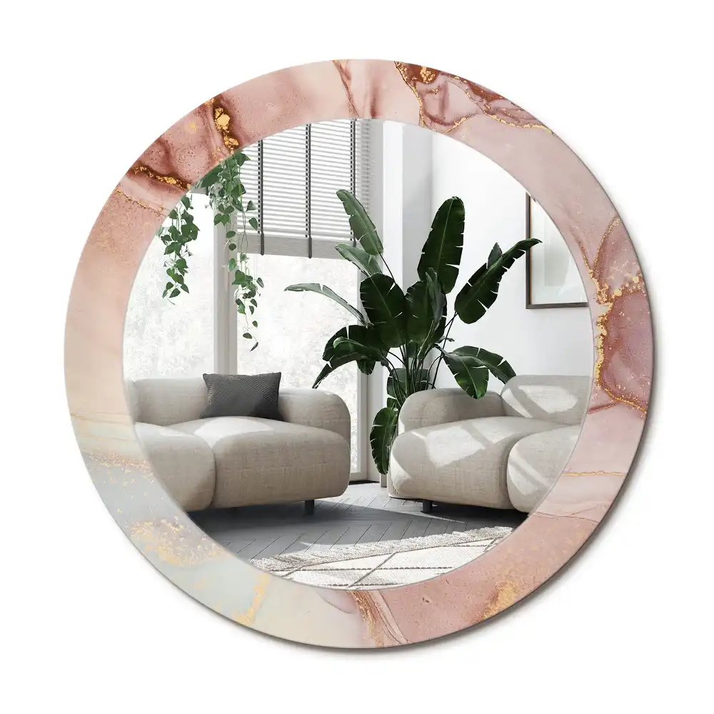 Specchio circolare decoro Fluido astratto