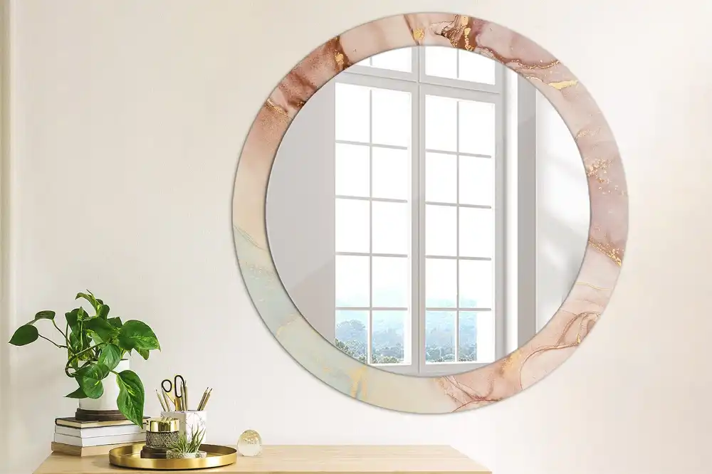 Specchio circolare decoro Fluido astratto