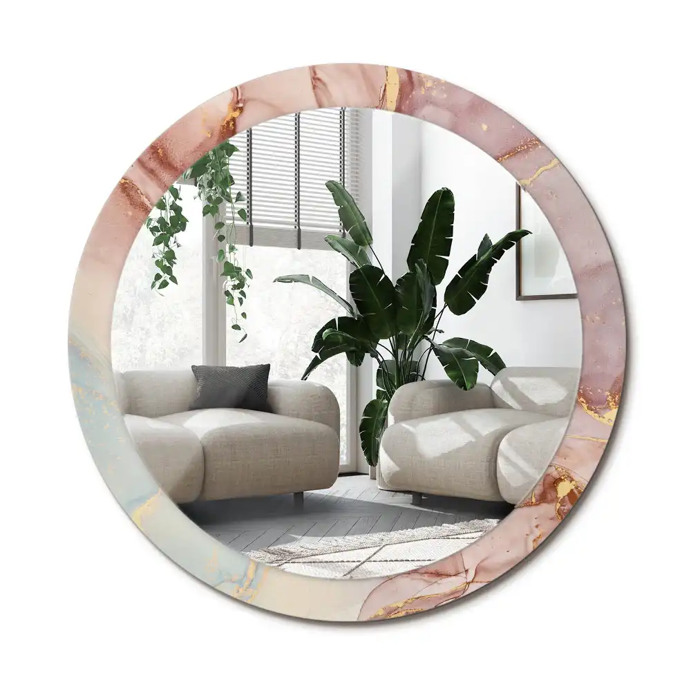 Specchio circolare decoro Fluido astratto