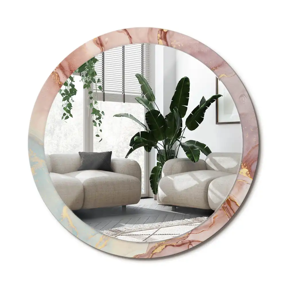 Specchio circolare decoro Fluido astratto