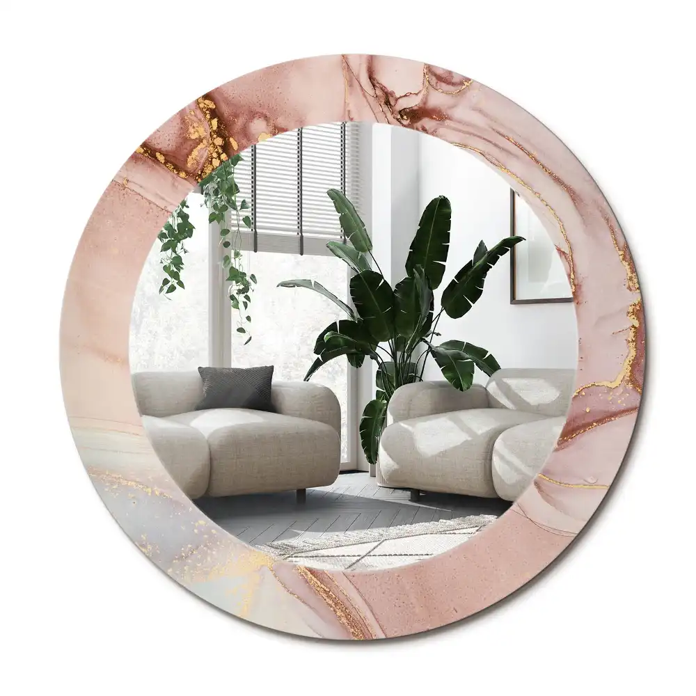 Specchio circolare decoro Fluido astratto