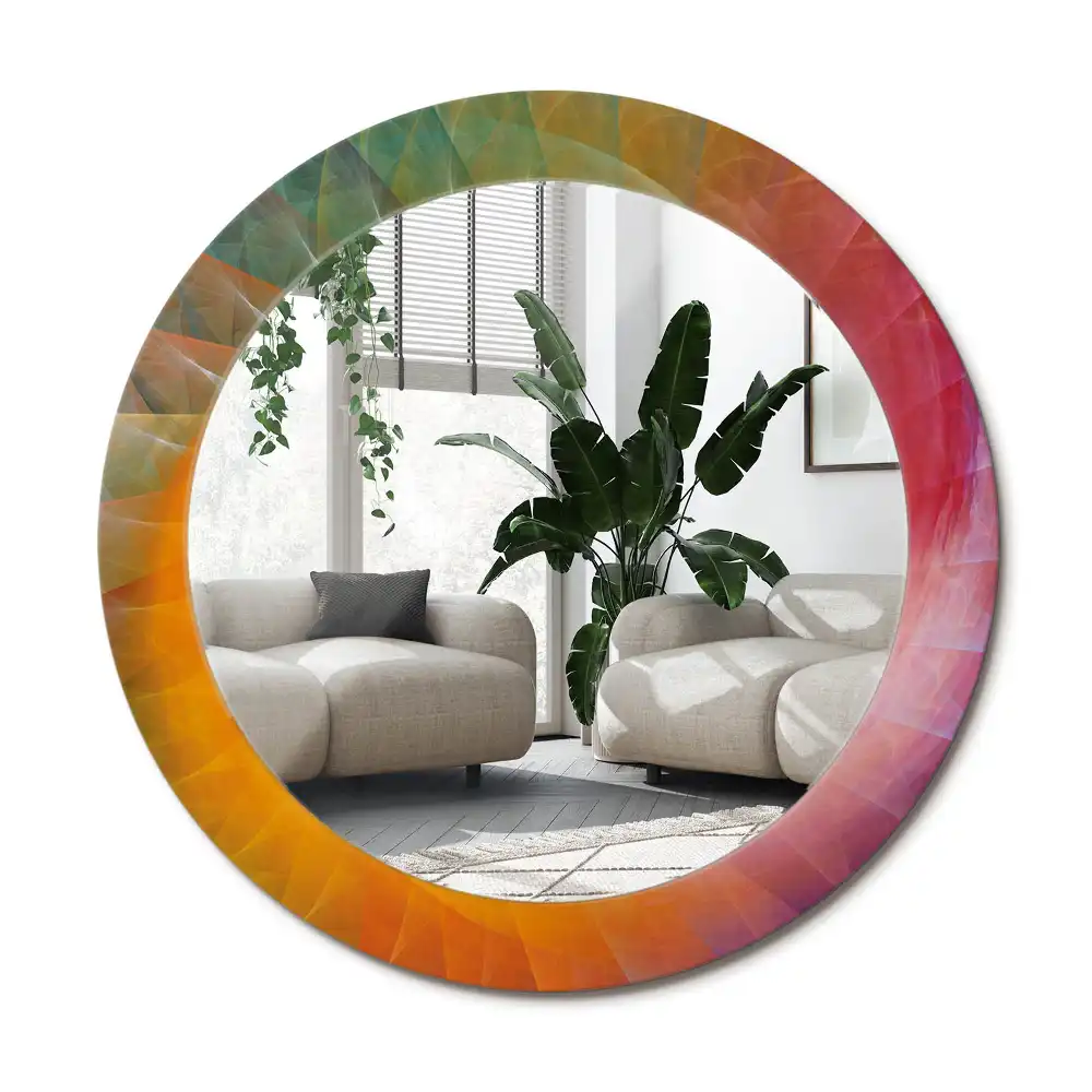 Specchio circolare decoro tavolozza dei colori