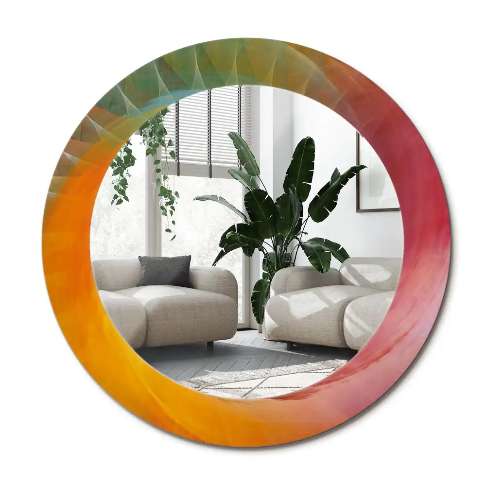 Specchio circolare decoro tavolozza dei colori